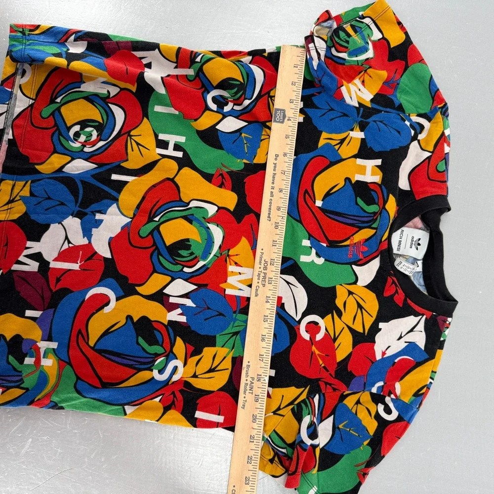 Adidas x Rich Mnisi‎ Floral Graphic T-Shirt Multicolor Black Mens Medium HC4472
